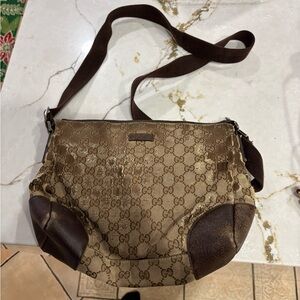 Gucci Monogram Brown Crossbody Bag